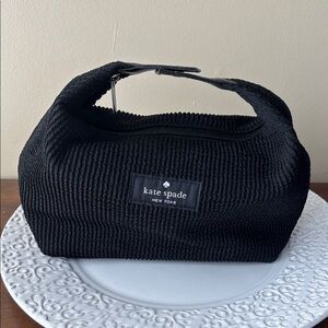 NWOT Kate Spade Black Ribbed Bag